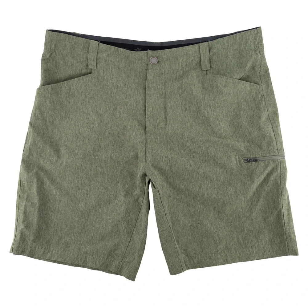 ZeroXposur Mens 38 Travel Shorts Olive Green Stretch Gorpcore Outdoors Technical